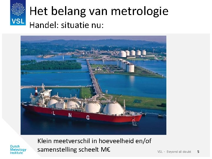 Het belang van metrologie Handel: situatie nu: Klein meetverschil in hoeveelheid en/of samenstelling scheelt