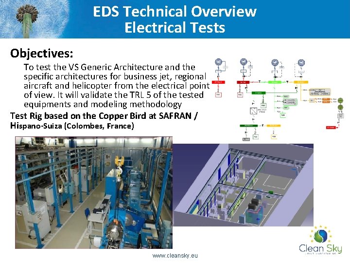 EDS Technical Overview Electrical Tests Objectives: To test the VS Generic Architecture and the