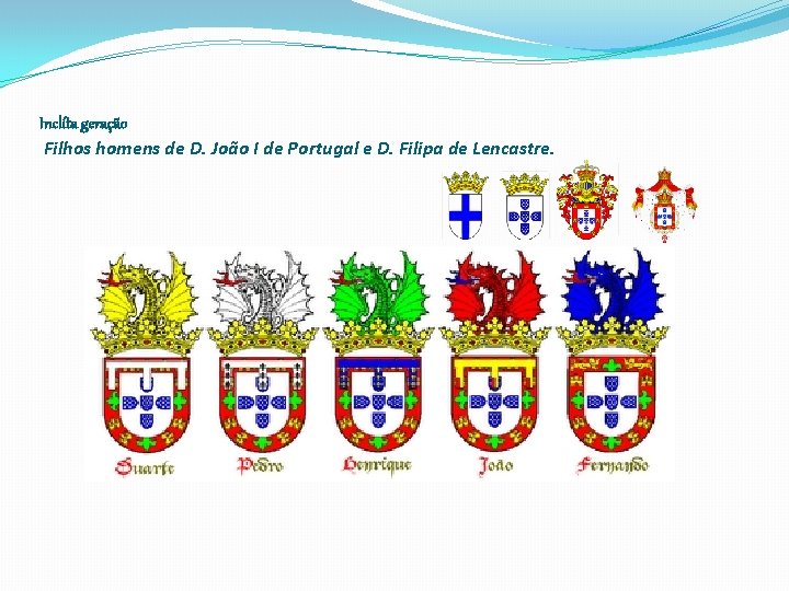 Inclíta geração Filhos homens de D. João I de Portugal e D. Filipa de