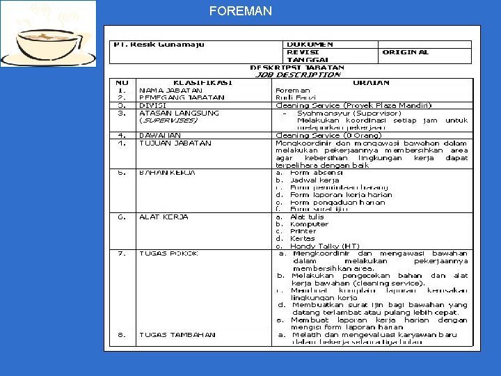Company LOGO FOREMAN 