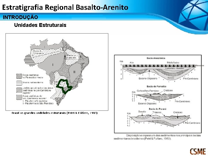 Estratigrafia Regional Basalto-Arenito INTRODUÇÃO Unidades Estruturais 