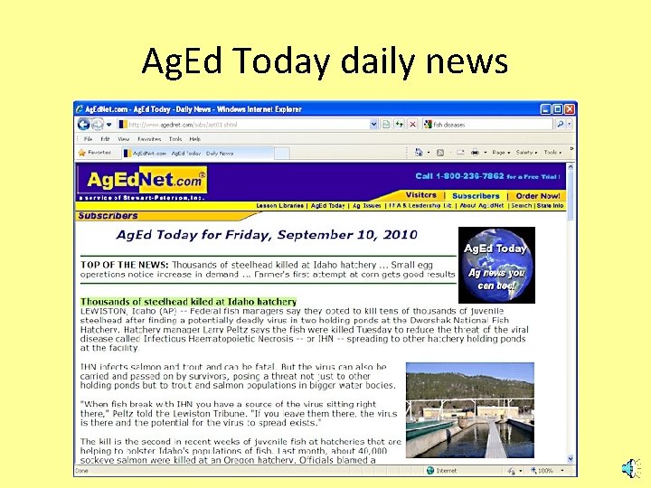 Ag. Ed Today daily news 