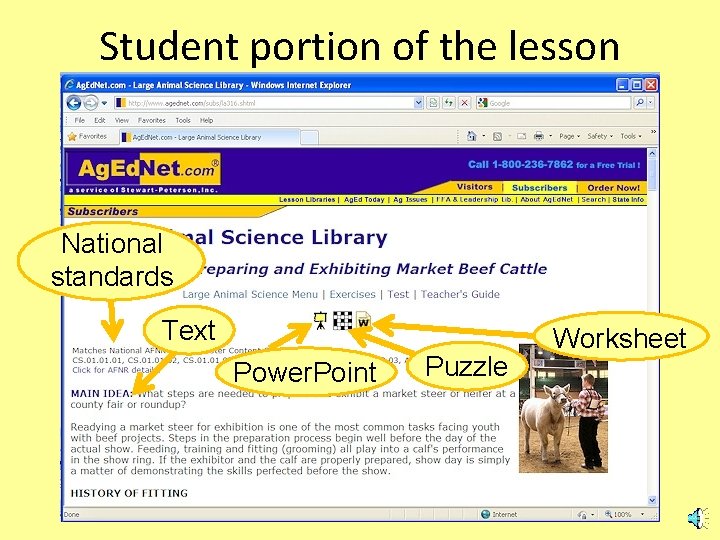 Student portion of the lesson National standards Text Power. Point Puzzle Worksheet 