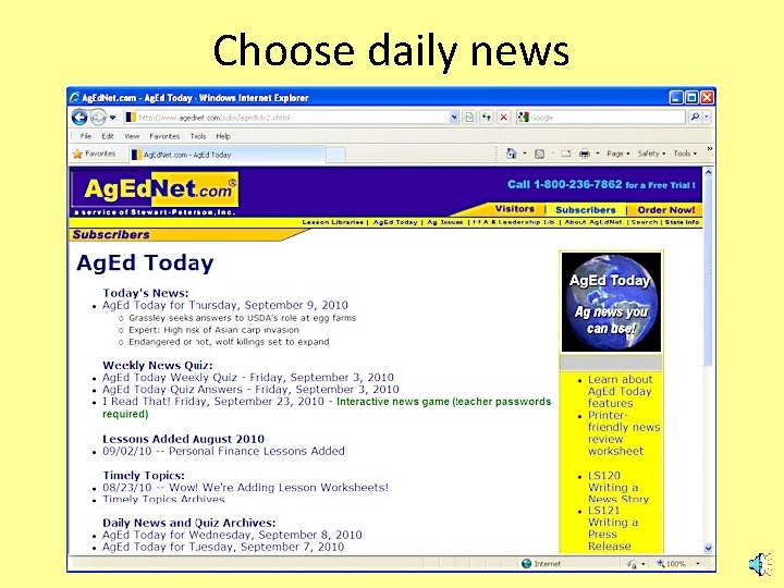 Choose daily news Daily news 
