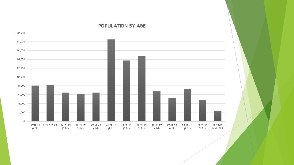 POPULATION BY AGE 20, 000 18, 000 16, 000 14, 000 12, 000 10,