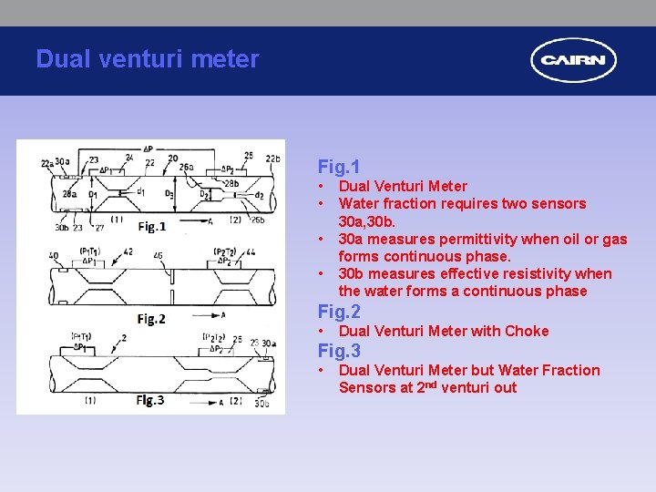 Dual venturi meter Fig. 1 • • Dual Venturi Meter Water fraction requires two