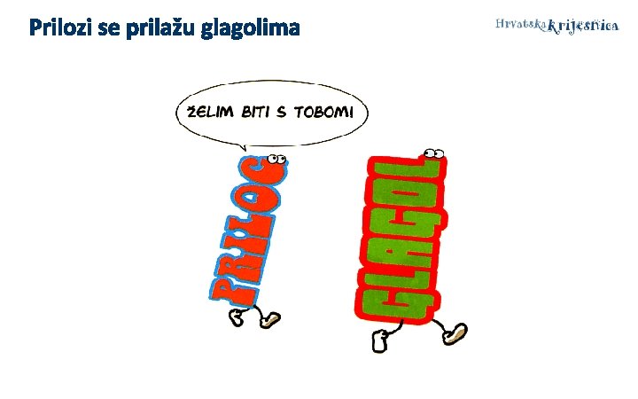 Prilozi se prilažu glagolima Prilozi se prilažu glagolima