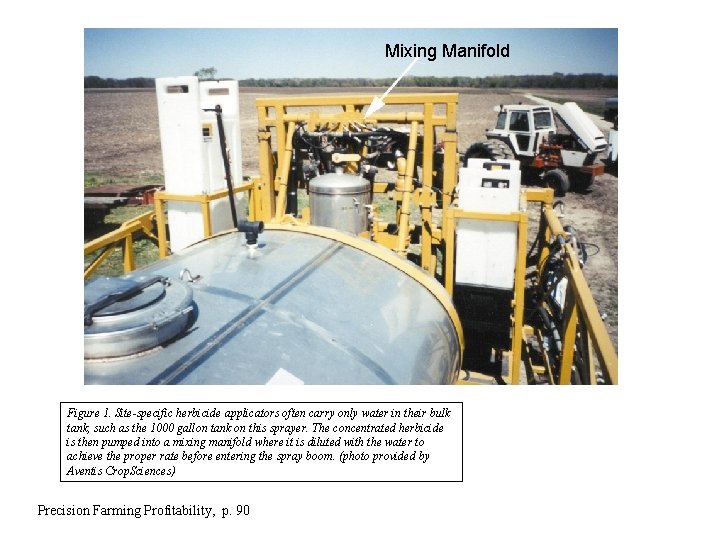 Mixing Manifold Figure 1. Site-specific herbicide applicators often carry only water in their bulk