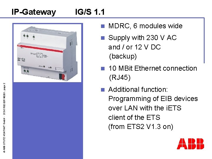 © ABB STOTZ-KONTAKT Gmb. H - 2 CDC 502 025 N 0201, page 2