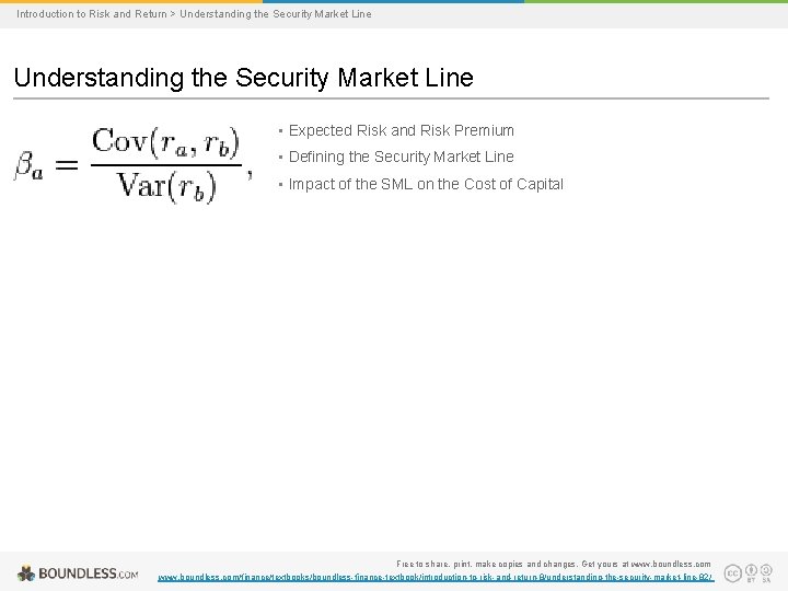 Introduction to Risk and Return > Understanding the Security Market Line • Expected Risk