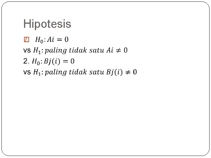 Hipotesis � 
