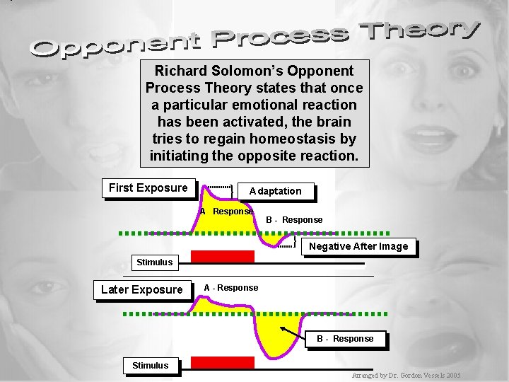  • Richard Solomon’s Opponent Process Theory states that once a particular emotional reaction