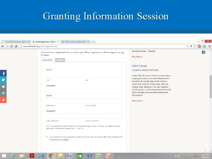 Granting Information Session 