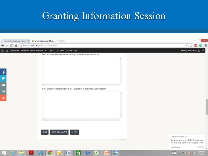 Granting Information Session 