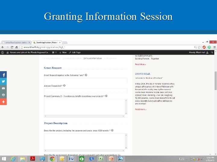 Granting Information Session 