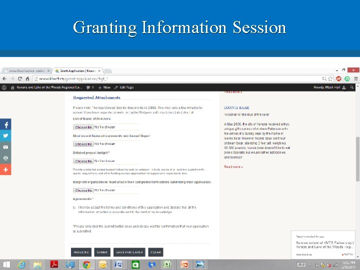 Granting Information Session 