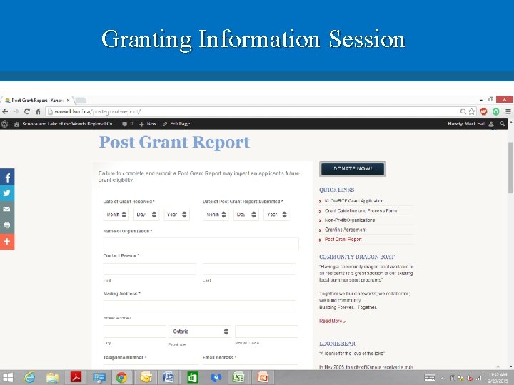 Granting Information Session 