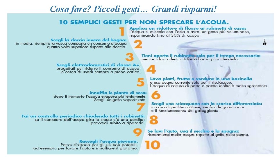 Cosa fare? Piccoli gesti… Grandi risparmi! 