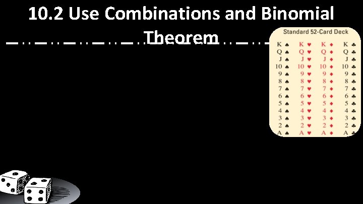 ₪ 10. 2 Use Combinations and Binomial Theorem 