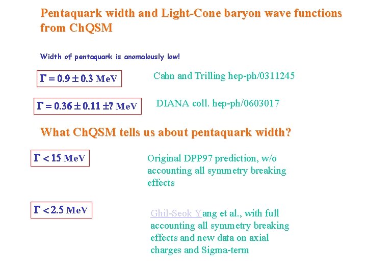 Pentaquark width and Light-Cone baryon wave functions from Ch. QSM Width of pentaquark is