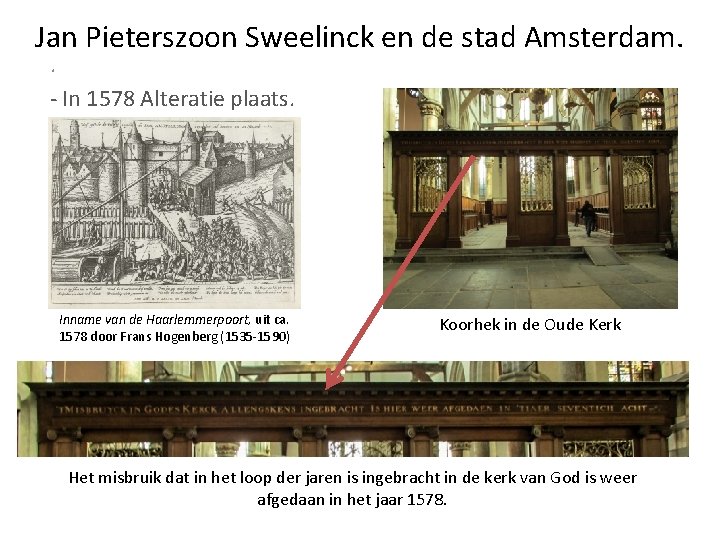 Jan Pieterszoon Sweelinck en de stad Amsterdam. . - In 1578 Alteratie plaats. Inname