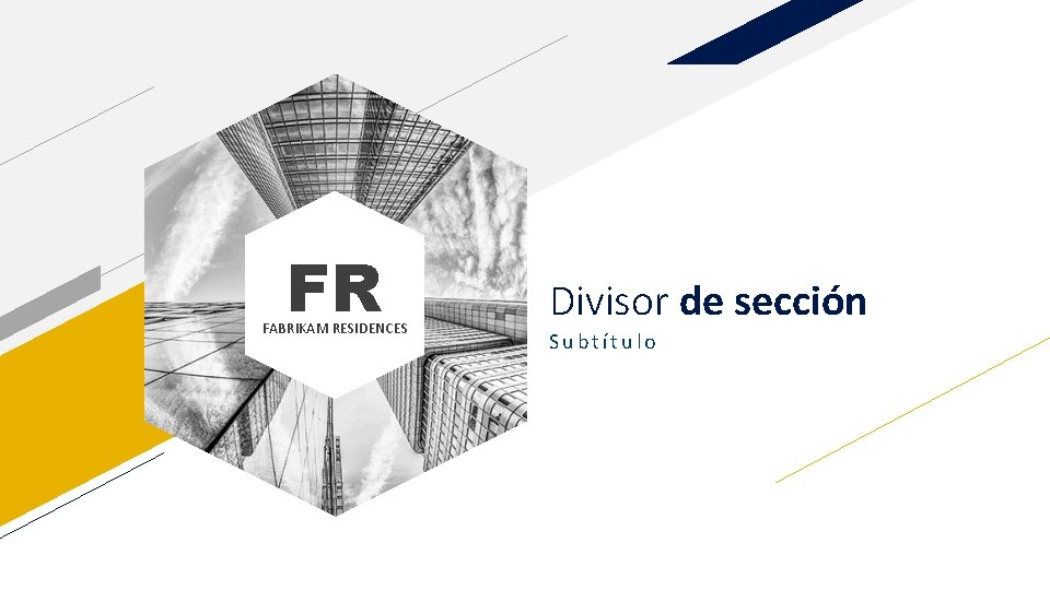 FR FABRIKAM RESIDENCES Divisor de sección Subtítulo 