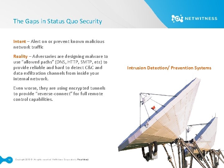 The Gaps in Status Quo Security Intent – Alert on or prevent known malicious