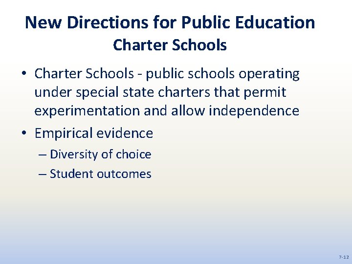 New Directions for Public Education Charter Schools • Charter Schools - public schools operating