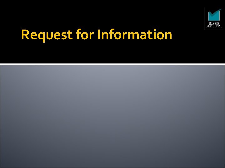 Request for Information 