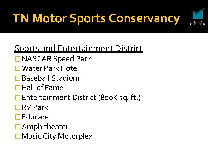 TN Motor Sports Conservancy Sports and Entertainment District � NASCAR Speed Park � Water