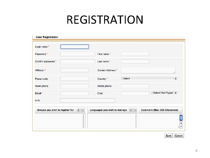 REGISTRATION 6 