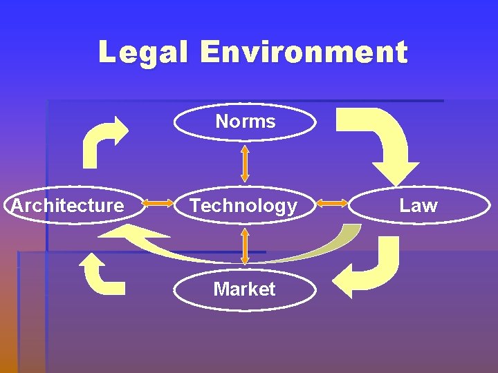 Legal Environment Norms Architecture Technology Market Law 