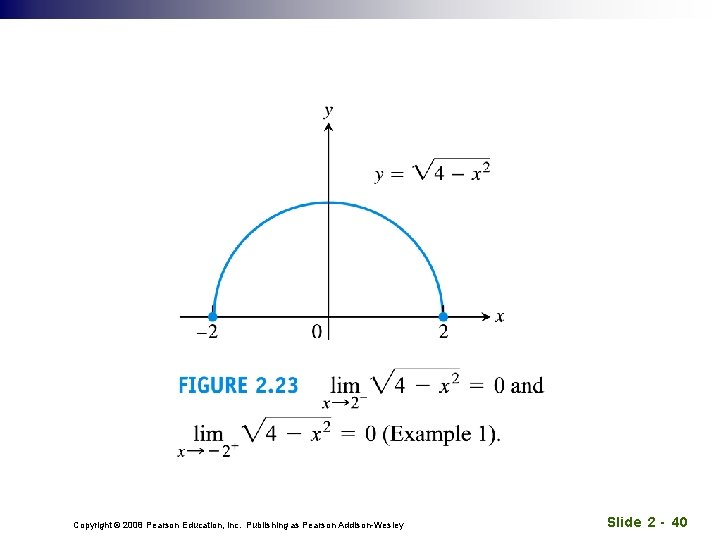 Copyright © 2008 Pearson Education, Inc. Publishing as Pearson Addison-Wesley Slide 2 - 40