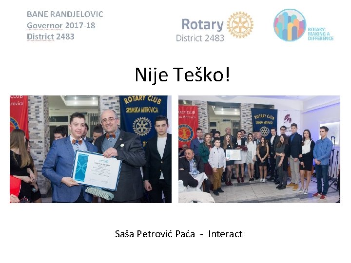 Nije Teško! Saša Petrović Paća - Interact 