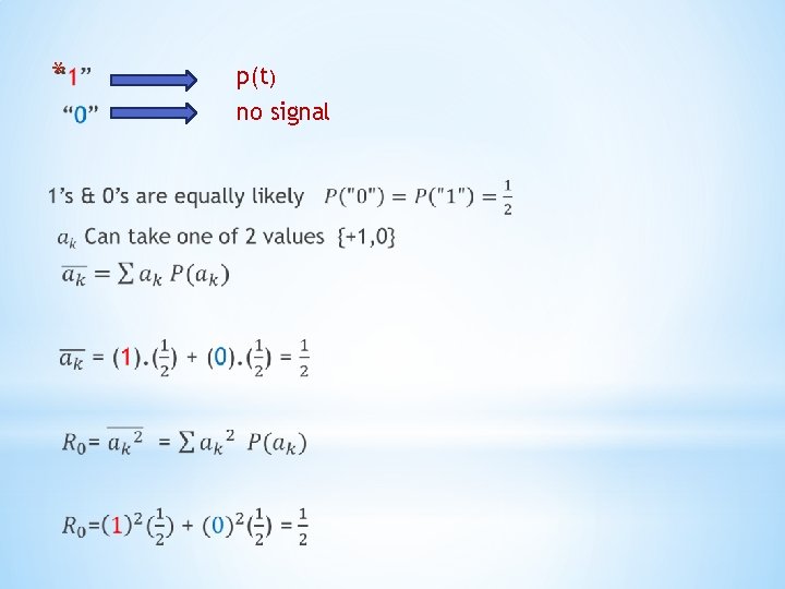 * p(t) no signal 