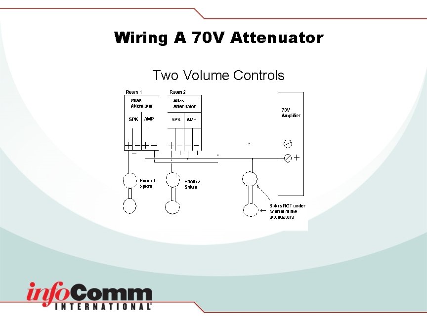 Wiring A 70 V Attenuator Two Volume Controls 