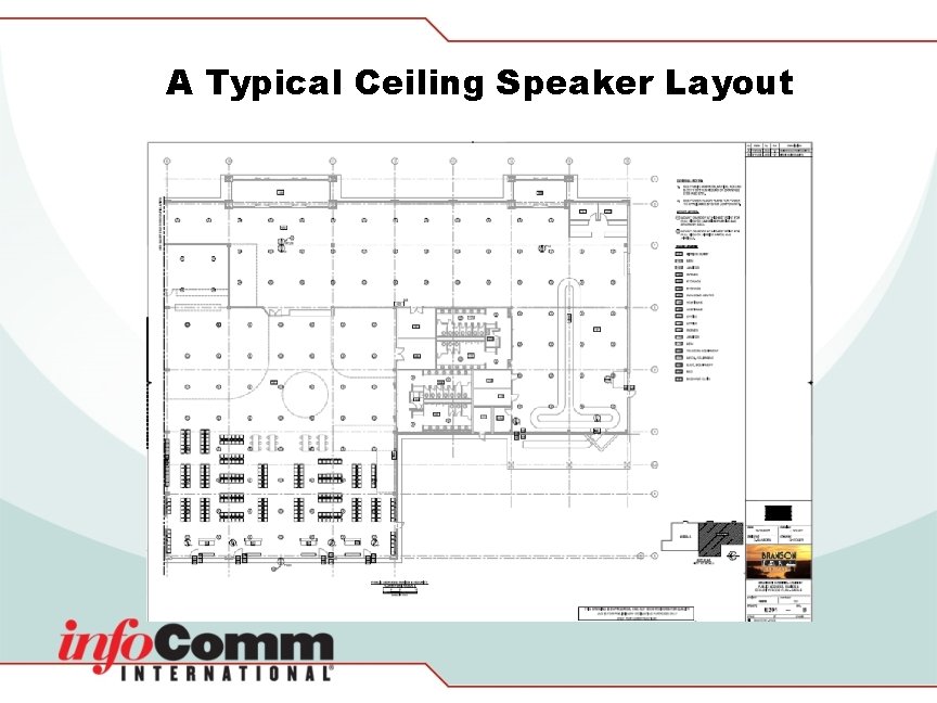 A Typical Ceiling Speaker Layout 