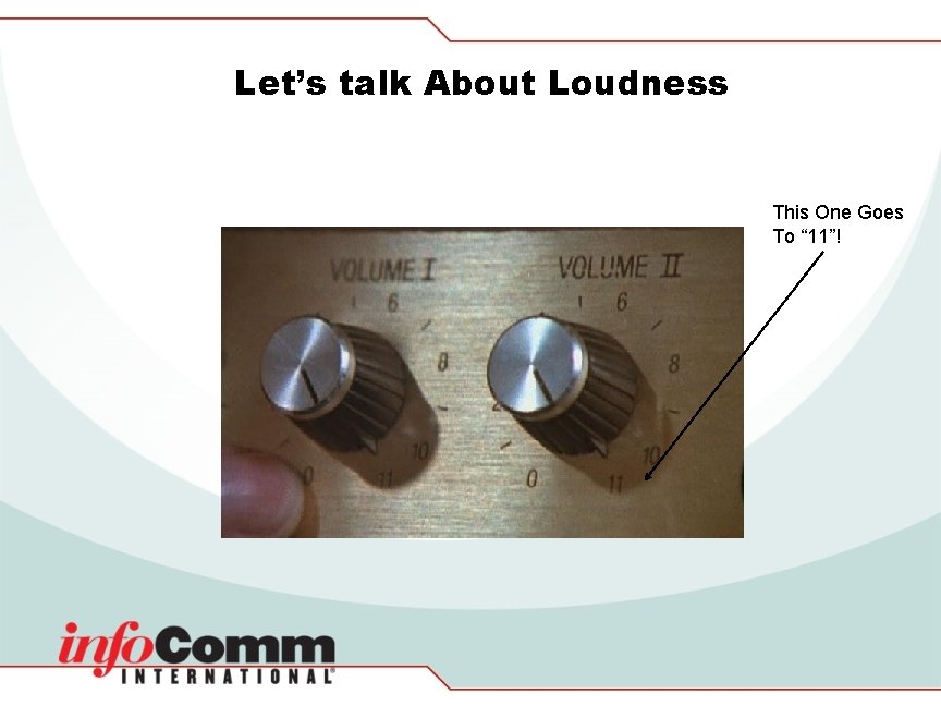 Let’s talk About Loudness This One Goes To “ 11”! 