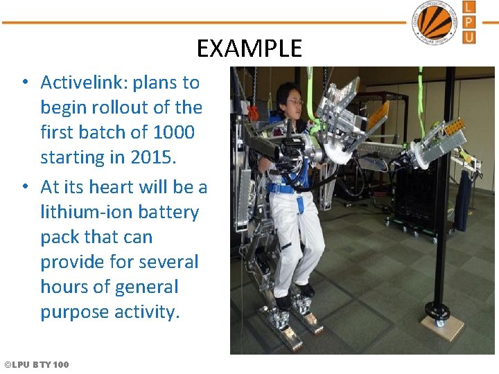 EXAMPLE • Activelink: plans to begin rollout of the first batch of 1000 starting EXAMPLE • Activelink: plans to begin rollout of the first batch of 1000 starting