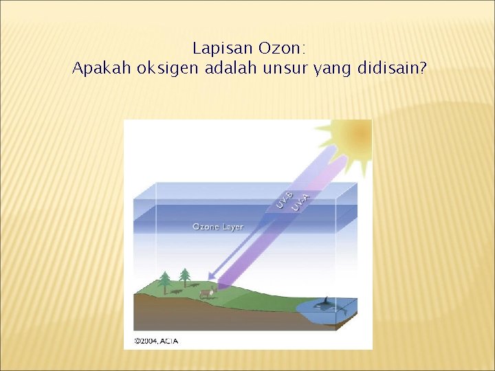 Lapisan Ozon: Apakah oksigen adalah unsur yang didisain? 