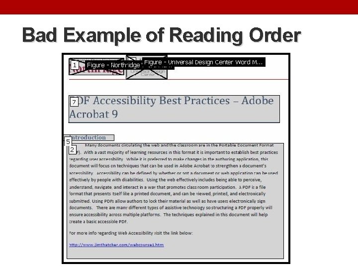 Bad Example of Reading Order 