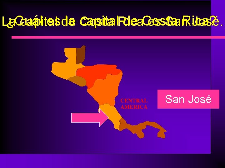 ¿Cuál es la capital de Costa Rica? La capital de Costa Rica es San