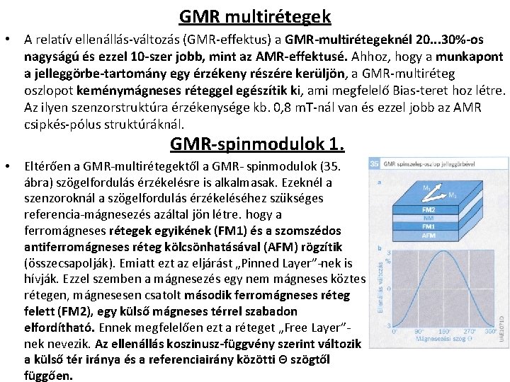 GMR multirétegek • A relatív ellenállás változás (GMR effektus) a GMR multirétegeknél 20. .