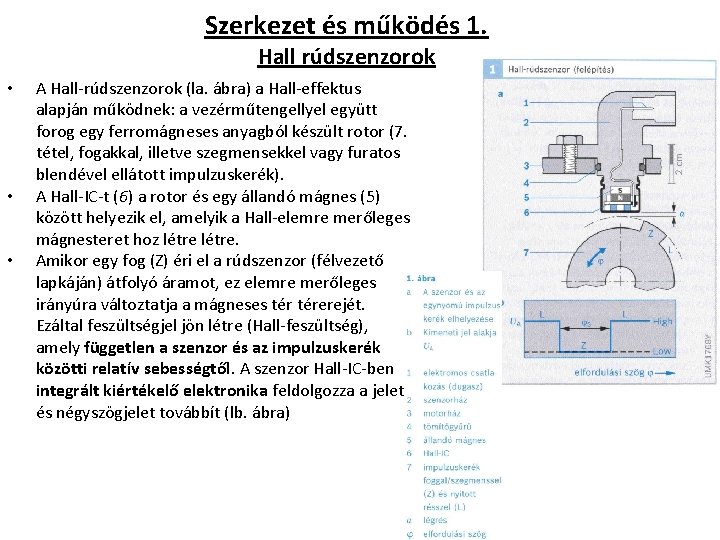 Szerkezet és működés 1. Hall rúdszenzorok • • • A Hall rúdszenzorok (la. ábra)