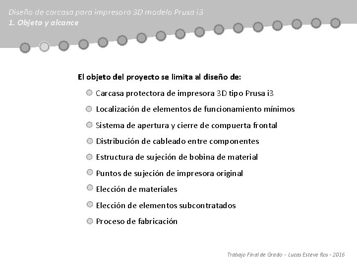 Diseño de carcasa para impresora 3 D modelo Prusa i 3 1. Objeto y