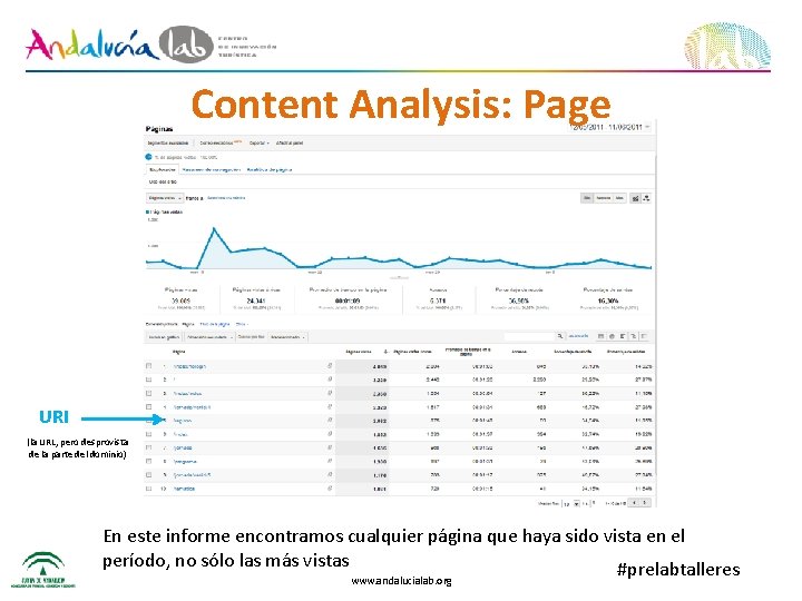 Content Analysis: Page URI (la URL, pero desprovista de la parte del dominio) En