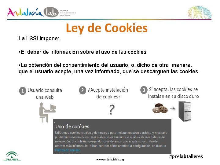 La LSSI impone: Ley de Cookies • El deber de información sobre el uso