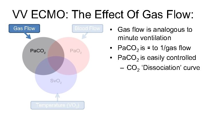 VV ECMO: The Effect Of Gas Flow: Gas Flow Blood Flow Temperature (VO 2)
