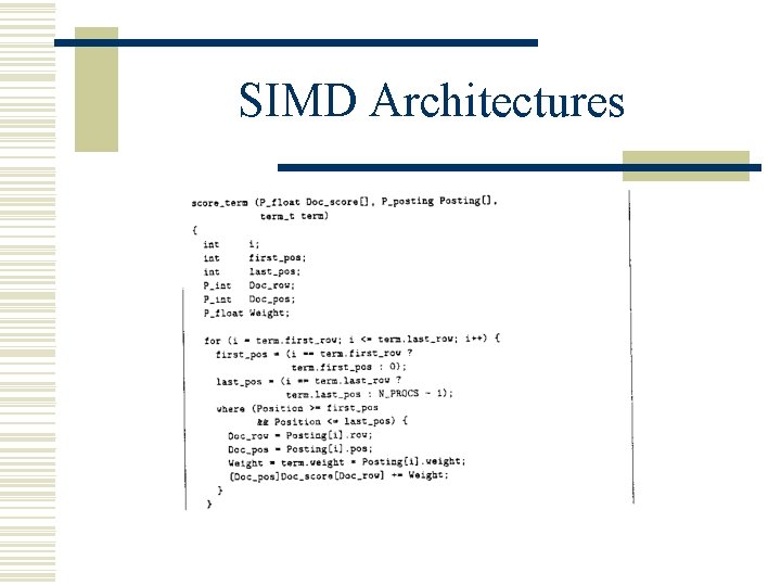 SIMD Architectures 