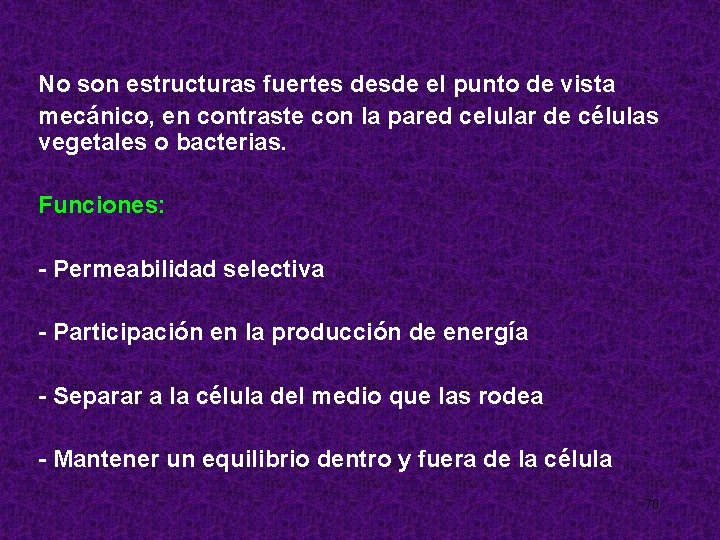 No son estructuras fuertes desde el punto de vista mecánico, en contraste con la